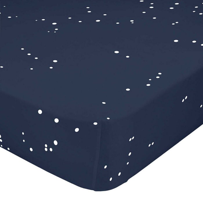 Простынь нижняя Blanc Cosmos 200x200 темно-синего цвета