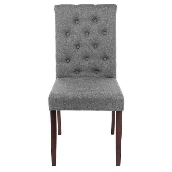 Стул Amelia dark walnut fabric grey серого цвета - купить Обеденные стулья по цене 7680.0