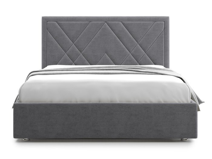 Кровать Premium Milana 2 140х200 серого цвета с подъемным механизмом - купить Кровати для спальни по цене 53000.0