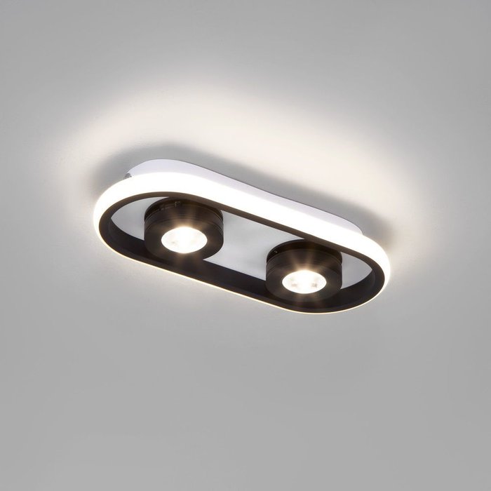 Потолочный светодиодный светильник 20123/2 LED белый/черный Slam - лучшие Потолочные светильники в INMYROOM