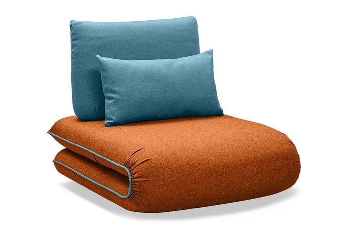 Кресло-кровать Justin оранжево-бирюзового цвета