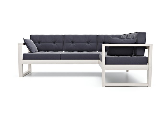 Угловой диван Астер с обивкой из серого велюра - купить Угловые диваны по цене 49990.0