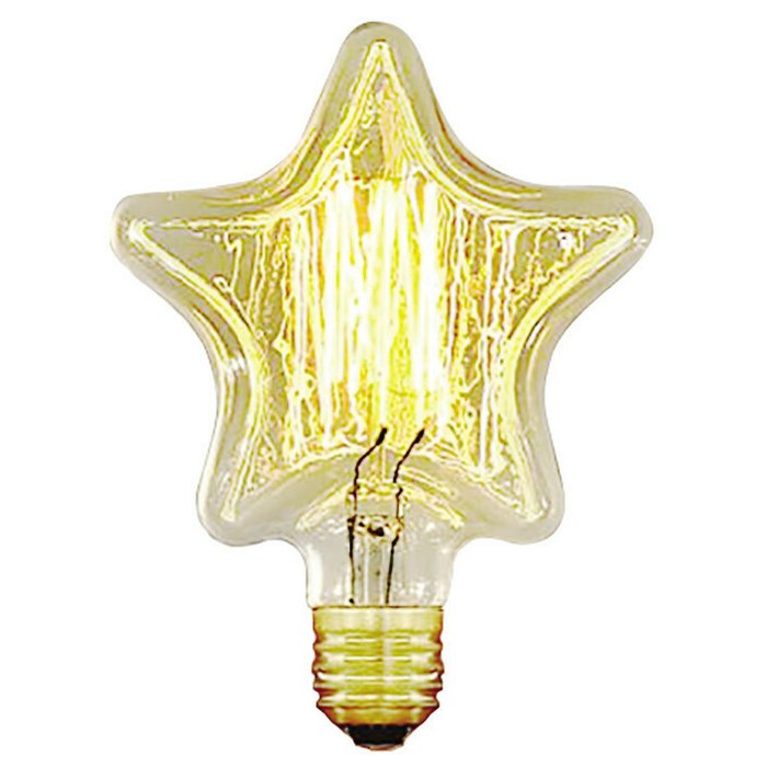 Ретро лампа накаливания E27 60W 2000K (желтый) 220V 2740-S формы звезды - лучшие Лампочки в INMYROOM