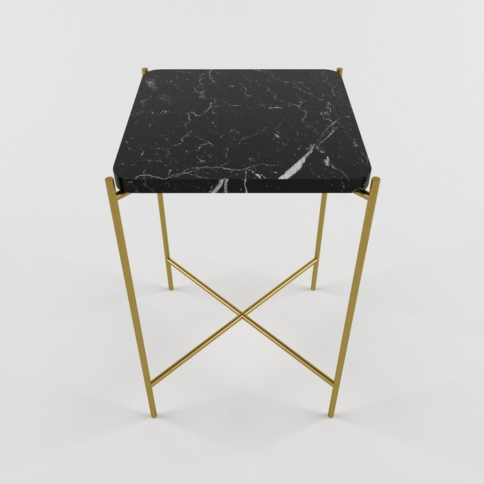 Журнальный столик с мраморной столешницей KRIT quadro gold - купить Кофейные столики по цене 23850.0