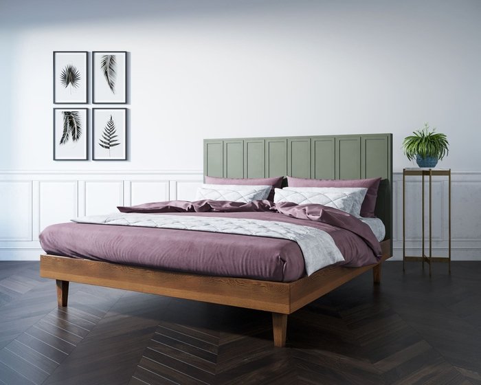 Кровать Andersen 180х200 с изголовьем зеленого цвета - лучшие Кровати для спальни в INMYROOM