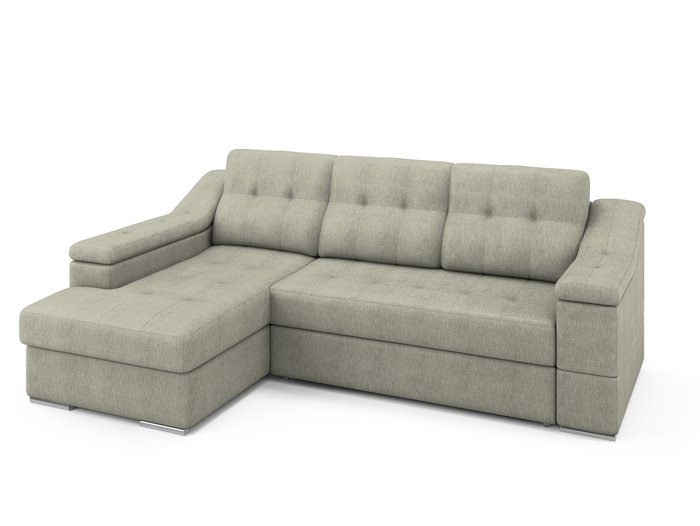 Угловой раскладной диван Liverpool левый бежевого цвета - лучшие Угловые диваны в INMYROOM