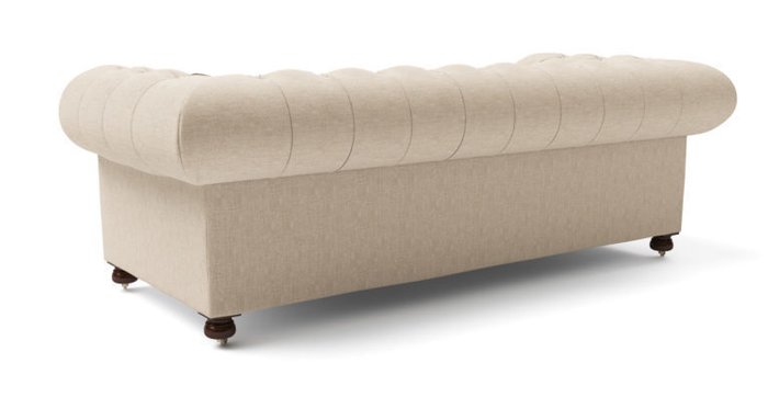 Трехместный диван Chesterfield Lux серый - купить Прямые диваны по цене 78400.0