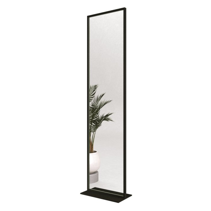 Дизайнерское напольное двухстороннее зеркало Zeliso-ll в металлической раме черного цвета - купить Напольные зеркала по цене 25900.0
