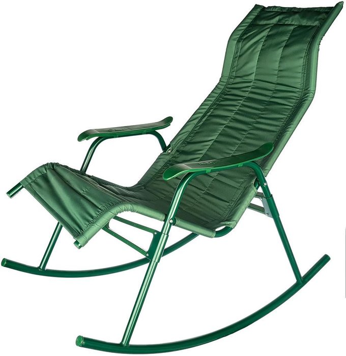 Кресло-качалка Нарочь зеленого цвета 