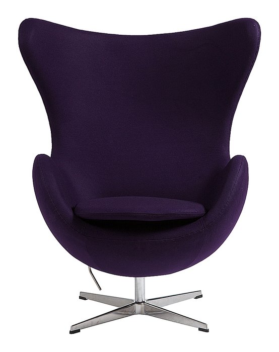 Кресло Egg Chair темно-фиолетового цвета