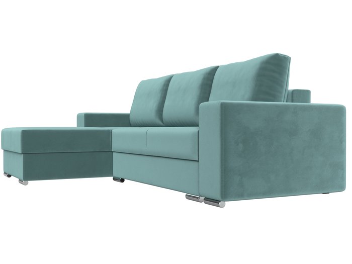 Угловой диван-кровать Дрезден бирюзового цвета левый угол - лучшие Угловые диваны в INMYROOM