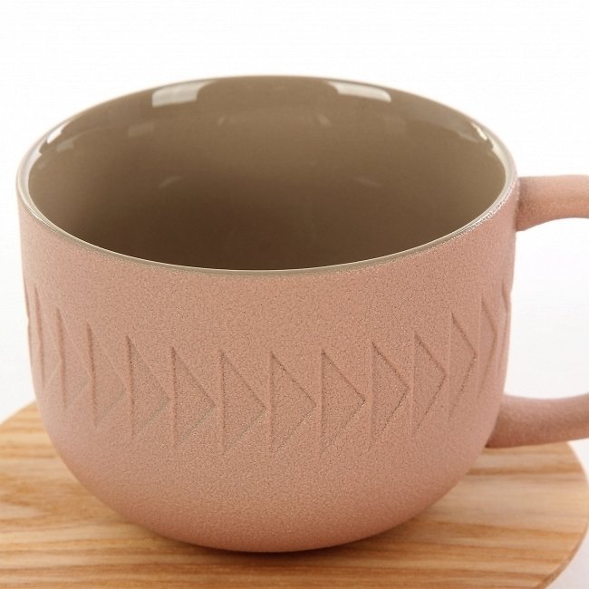 Чашка с блюдцем Tactile коричневого цвета - купить Для чая и кофе по цене 1442.0