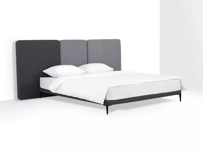 Кровать Licata 160х200 композиция 2 серого цвета - купить Кровати для спальни по цене 74970.0
