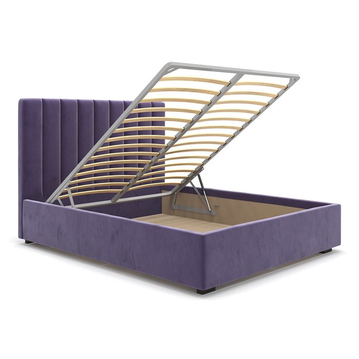 Кровать Elle с подъемным механизмом фиолетового цвета 200х200 - лучшие Кровати для спальни в INMYROOM