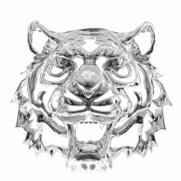 Панно Тигр серебряного цвета