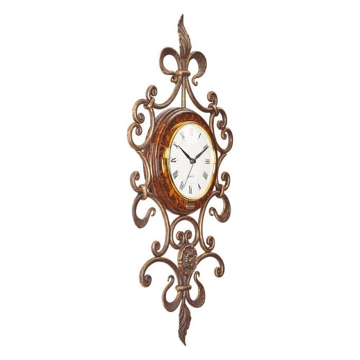 Часы настенные Ля Флер коричневого цвета