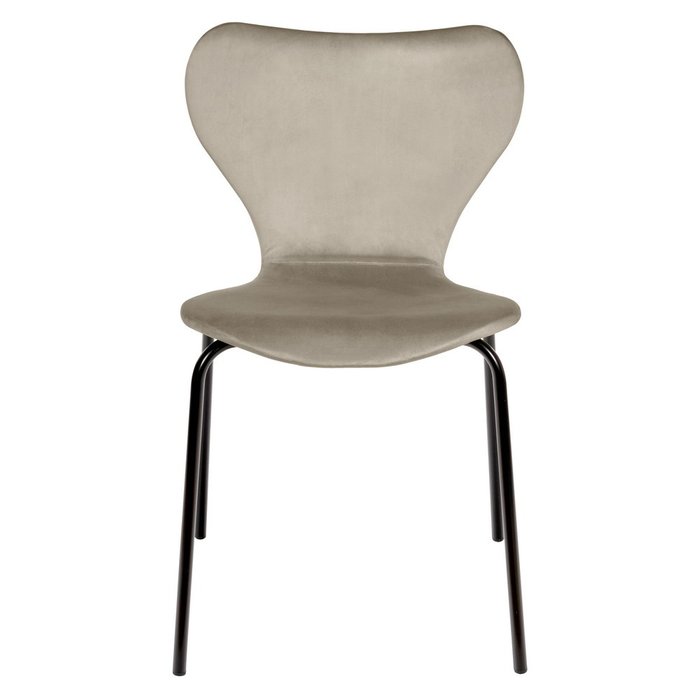 Стул Seven цвета латте с чёрными ножками - купить Обеденные стулья по цене 5250.0