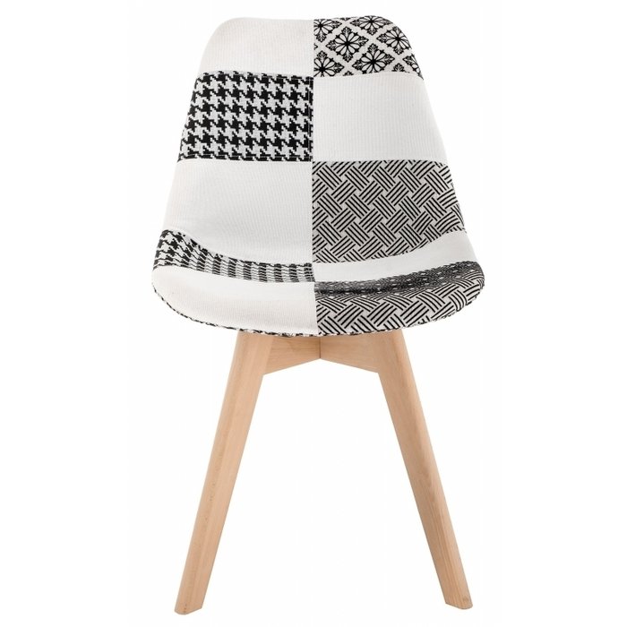 Обеденный стул Mille черно-белого цвета - купить Обеденные стулья по цене 4600.0