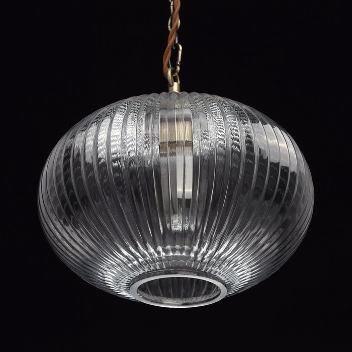 Подвесной светильник Аманда из прозрачного рельефного стекла - купить Подвесные светильники по цене 11110.0