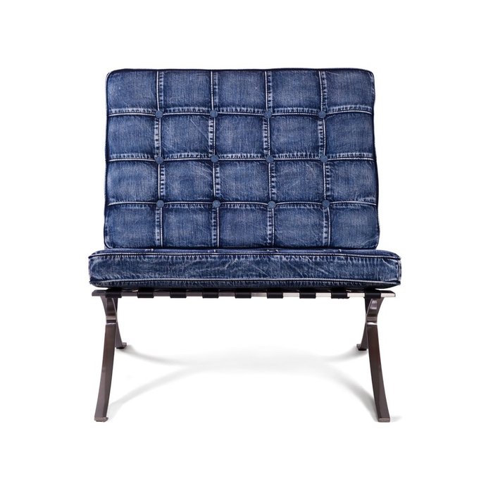 Кресло Barcelona Denim синего цвета - лучшие Интерьерные кресла в INMYROOM