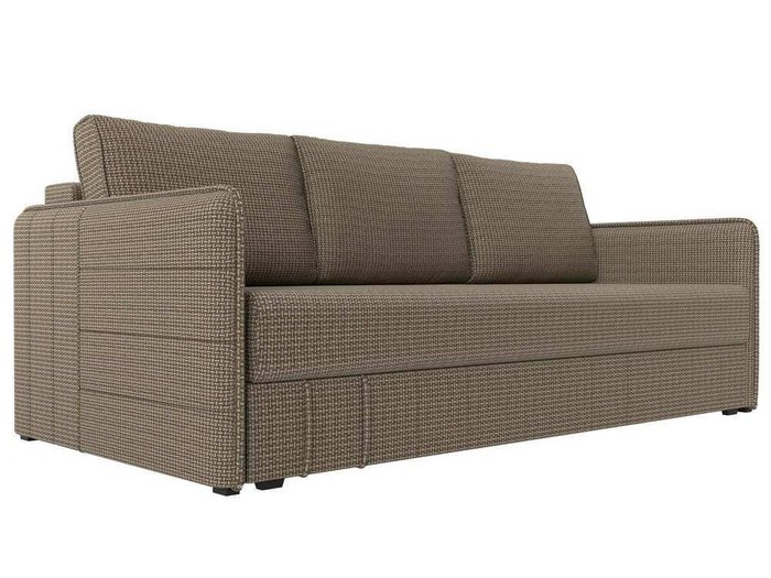 Прямой диван-кровать Слим бежево-коричневого цвета с пружинным блоком