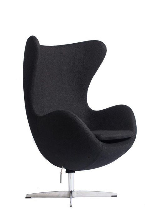 Кресло Egg Chair Чёрное 100% Кашемир - купить Интерьерные кресла по цене 57800.0