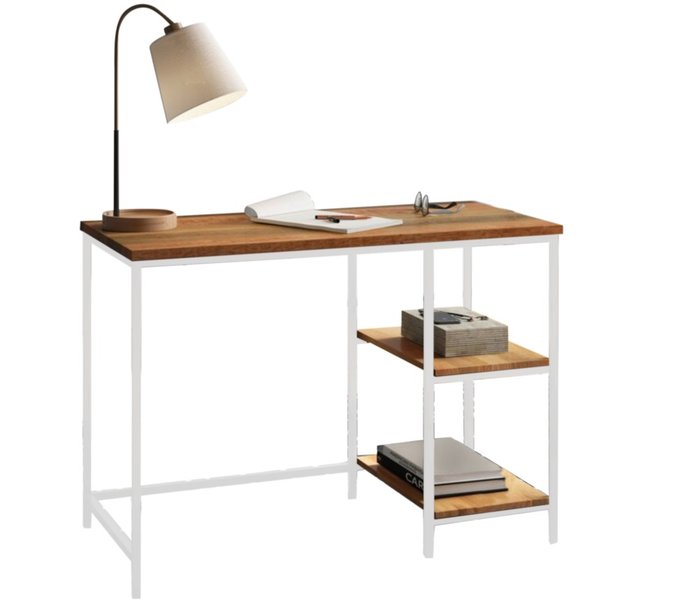 Рабочий стол Брио бело-коричневого цвета - купить Письменные столы по цене 16990.0