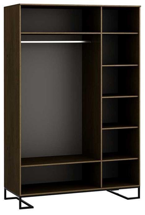 Шкаф трехстворчатый с зеркалом Loft коричневого цвета  - лучшие Шкафы распашные в INMYROOM