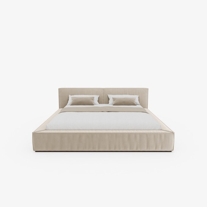 Кровать Terra 200х200 бежевого цвета с подъемным механизмом - купить Кровати для спальни по цене 141390