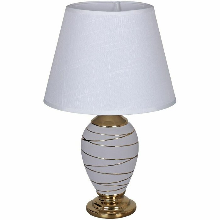 Настольная лампа 30336-0.7-01 (ткань, цвет белый) - купить Настольные лампы по цене 2180.0