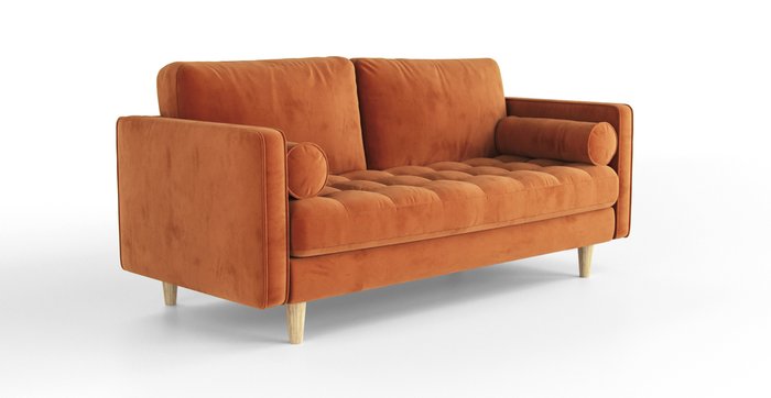 Трехместный диван SCOTT ST оранжевый - лучшие Прямые диваны в INMYROOM