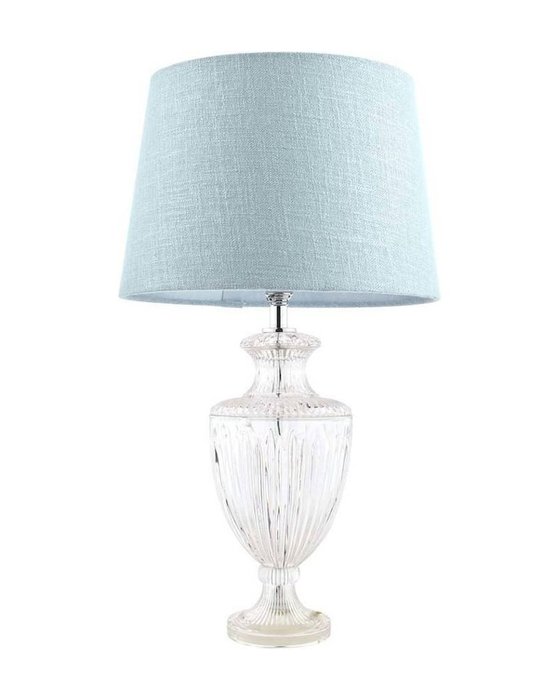 Настольная лампа Абель с серо-голубым абажуром - купить Настольные лампы по цене 19656.0