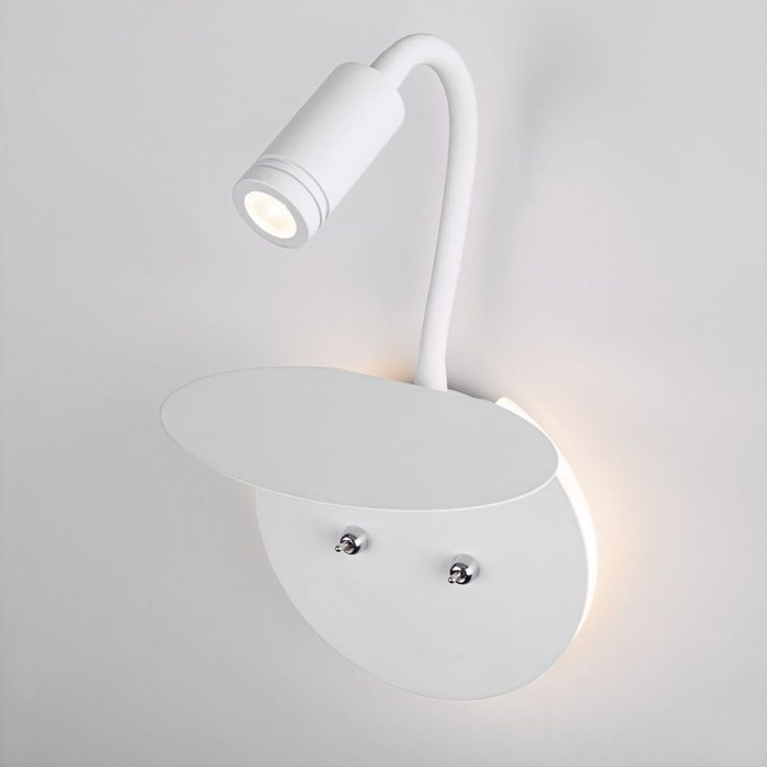 Настенный светодиодный светильник Lungo белого цвета - лучшие Бра и настенные светильники в INMYROOM