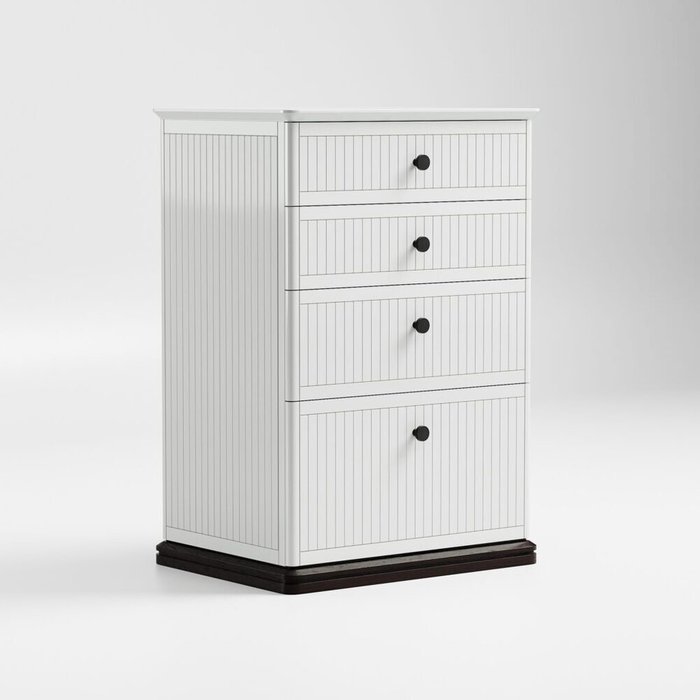 Высокий комод Crystal CRD002 светло-серого цвета на цоколе - купить Комоды по цене 109900