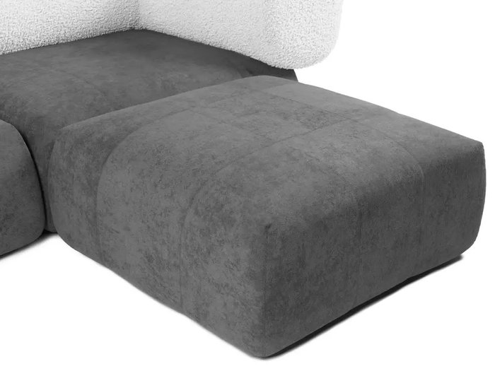 Угловой модульный диван Trevi серо-белого цвета - лучшие Угловые диваны в INMYROOM