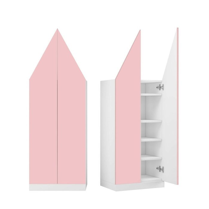 Шкаф Тронхейм розово-белого цвета 