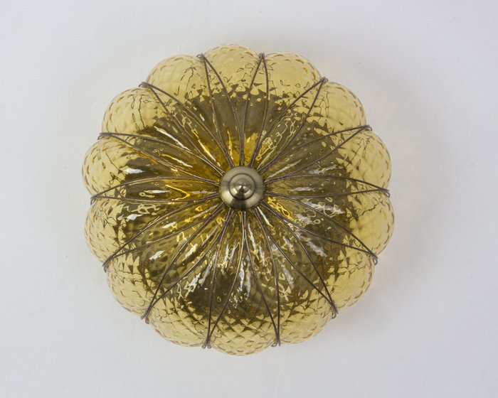 Накладной светильник Cornelia 2137/4(amber) (стекло, цвет желтый) - лучшие Потолочные светильники в INMYROOM
