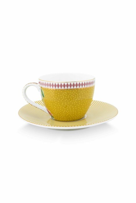 Набор из 2-х чашек для эспрессо с блюдцами La Majorelle Yellow, 120 мл - лучшие Для чая и кофе в INMYROOM