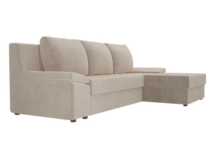 Угловой диван-кровать Челси бежевого цвета - лучшие Угловые диваны в INMYROOM