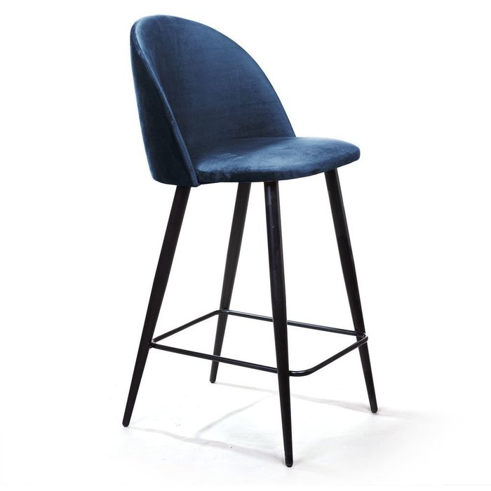 Cтул полубарный Thomas синего цвета - лучшие Барные стулья в INMYROOM