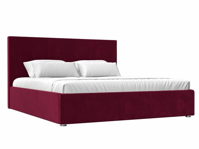 Кровать Кариба 160х200 бордового цвета с подъемным механизмом