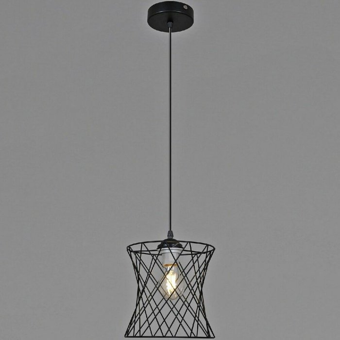 Подвесной светильник 70115-3.4-01 BK (металл, цвет черный) - купить Подвесные светильники по цене 2060.0