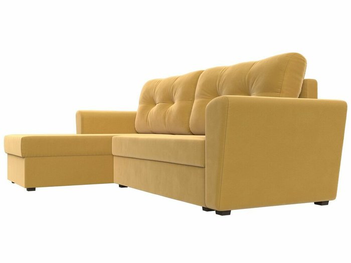 Угловой диван-кровать Амстердам лайт желтого цвета левый угол - лучшие Угловые диваны в INMYROOM