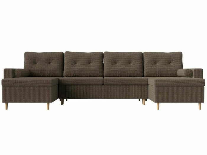 Угловой диван-кровать Белфаст бежево-коричневого цвета - купить Угловые диваны по цене 89999.0