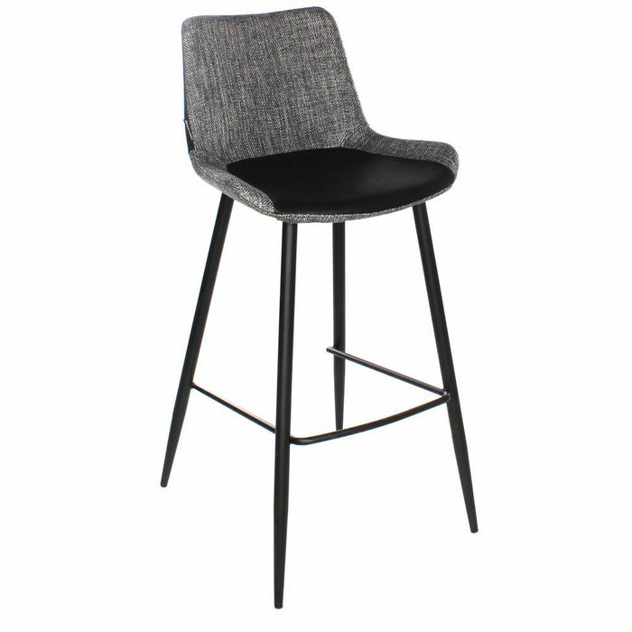 Полубарный стул Тревизо серо-черного цвета