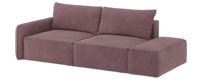 Диван-кровать Портленд левый серо-розового цвета - лучшие Прямые диваны в INMYROOM