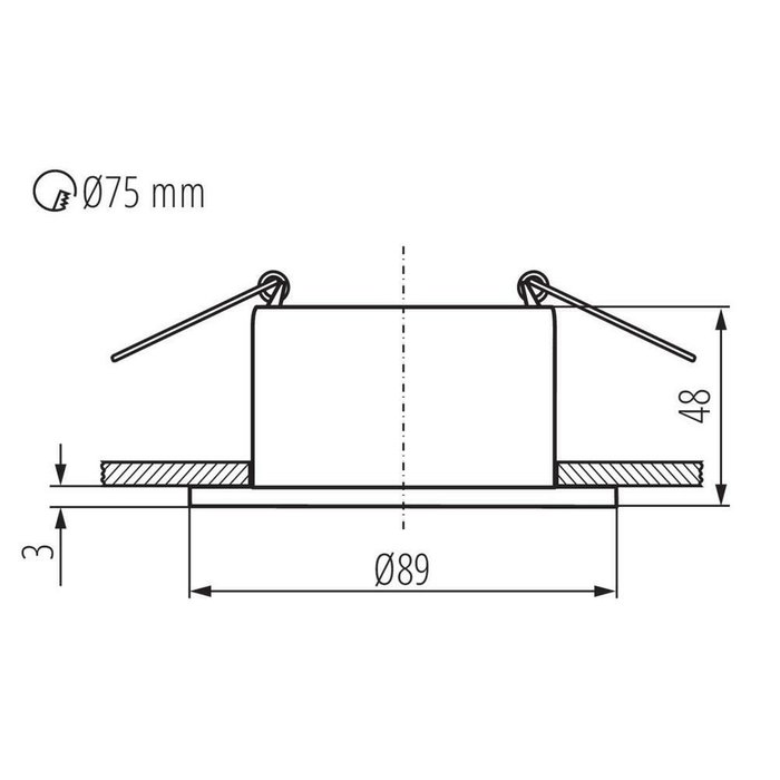 Точечный светильник Kanlux GLOZO DSO B/B 36223 - купить Встраиваемые споты по цене 825.0