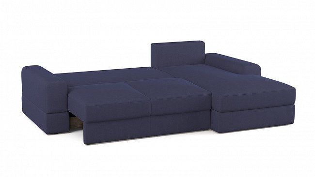 Угловой диван-кровать Elke левый темно-синего цвета - купить Угловые диваны по цене 86100.0