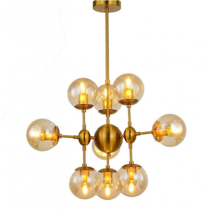 Люстра на штанге Gala LDP 7006-9 MD (стекло, цвет янтарный) - купить Подвесные люстры по цене 6154.0 Люстра на штанге Gala LDP 7006-9 MD (стекло, цвет янтарный) - купить Подвесные люстры по цене 6154.0