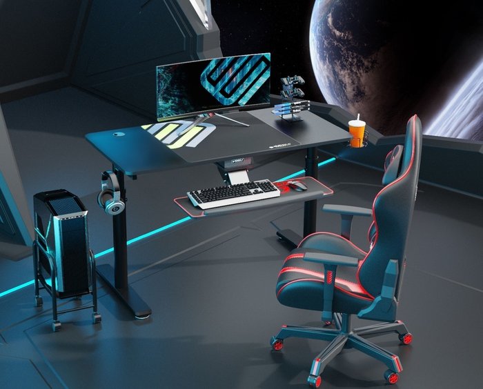 Компьютерный стол M черного цвета с регулировкой высоты  - лучшие Письменные столы в INMYROOM